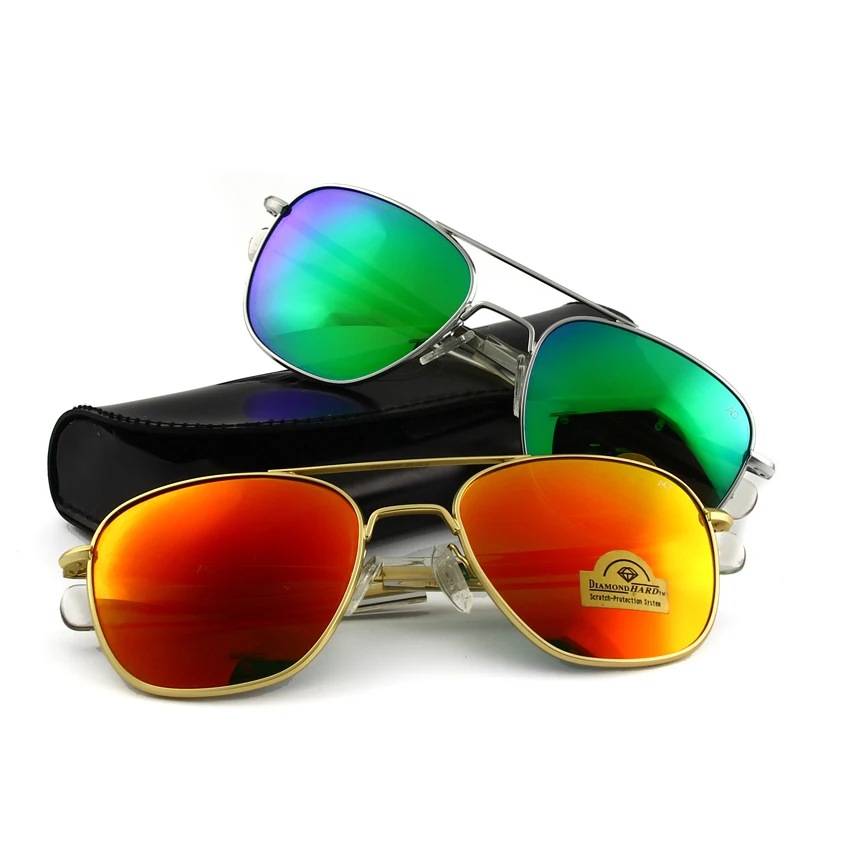 

Солнцезащитные очки авиаторы в стиле милитари OP55 OP57 для мужчин и женщин, модные брендовые дизайнерские цветные солнечные очки