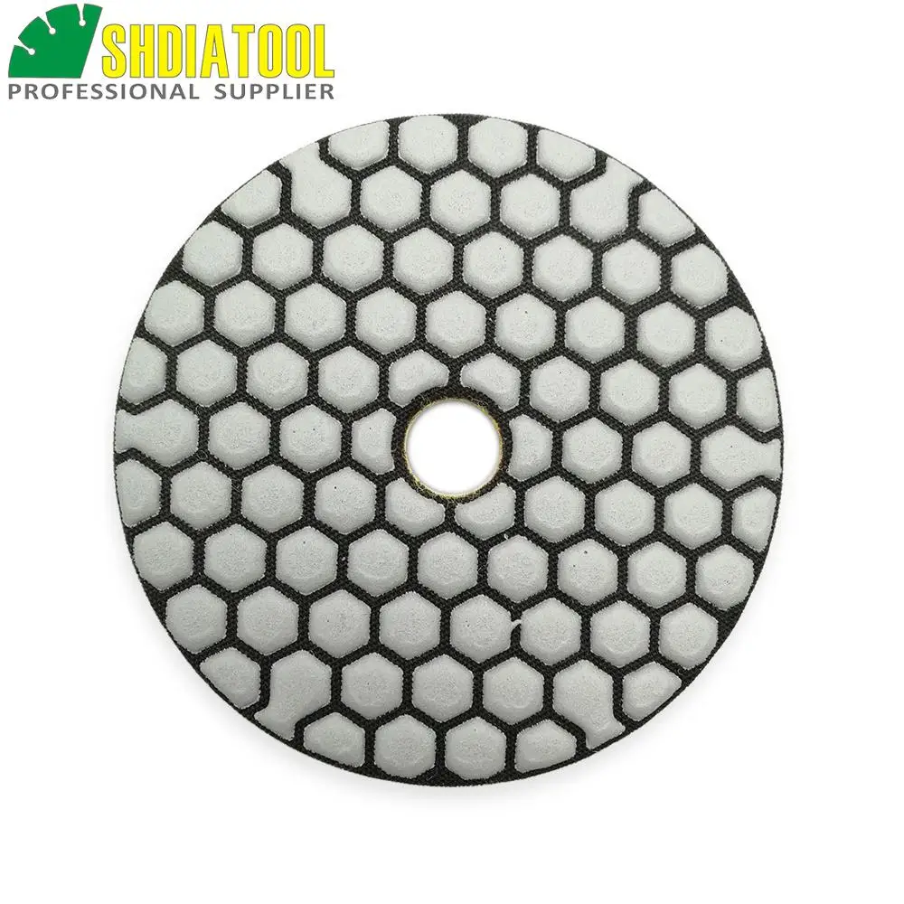 6pcs 100mm #100 B dry polishing pads Very competitive sander disc diameter 4inch Resin bond diamond flexible pads|flexible pads|dry padspolishing pad