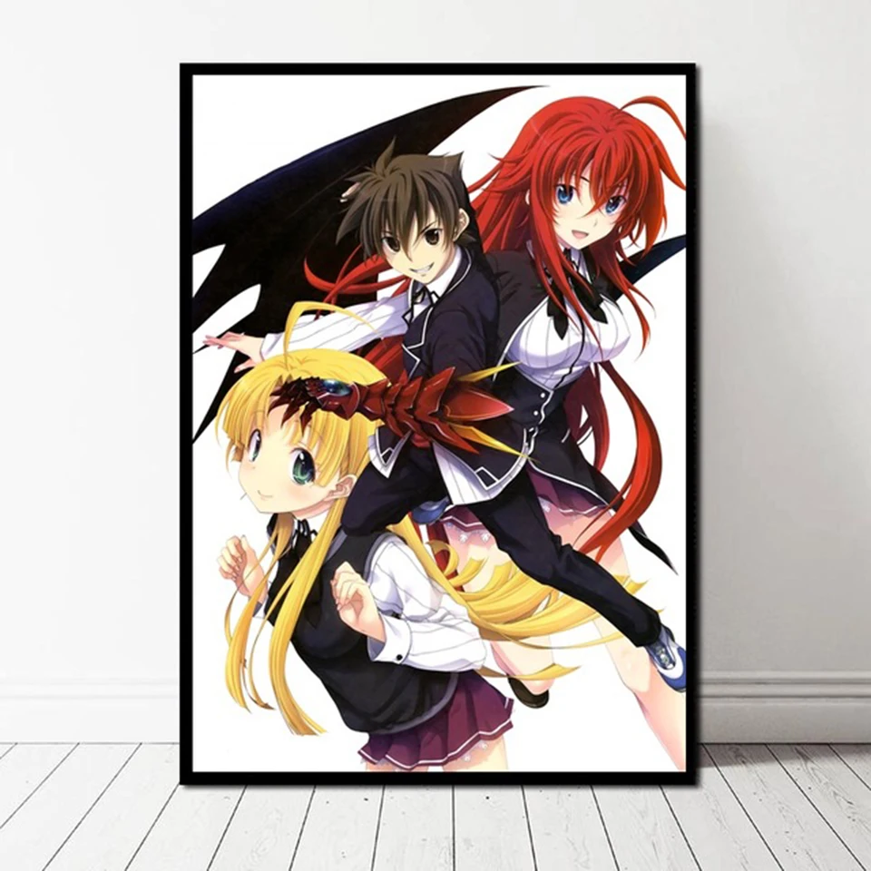 Hd Nordic Modern Hang Pictures High School DXD Rias Gremory Silk Anime Posters Home Decor Girls Wall модульная Картина на