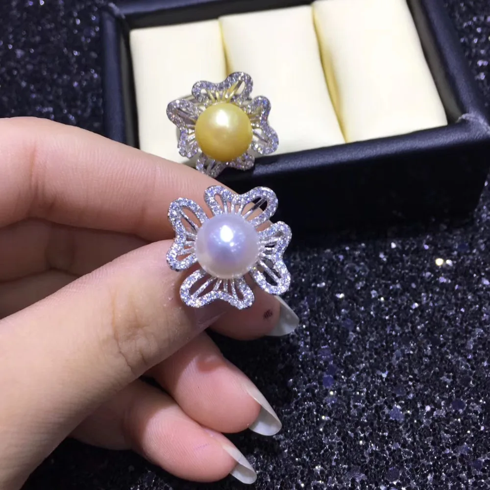 SHDIYAYUN Pearl Ring Quality Natural Freshwater 925 Sterling Silver Square Gemstone Jewelry For Women Drop Shipping | Украшения и
