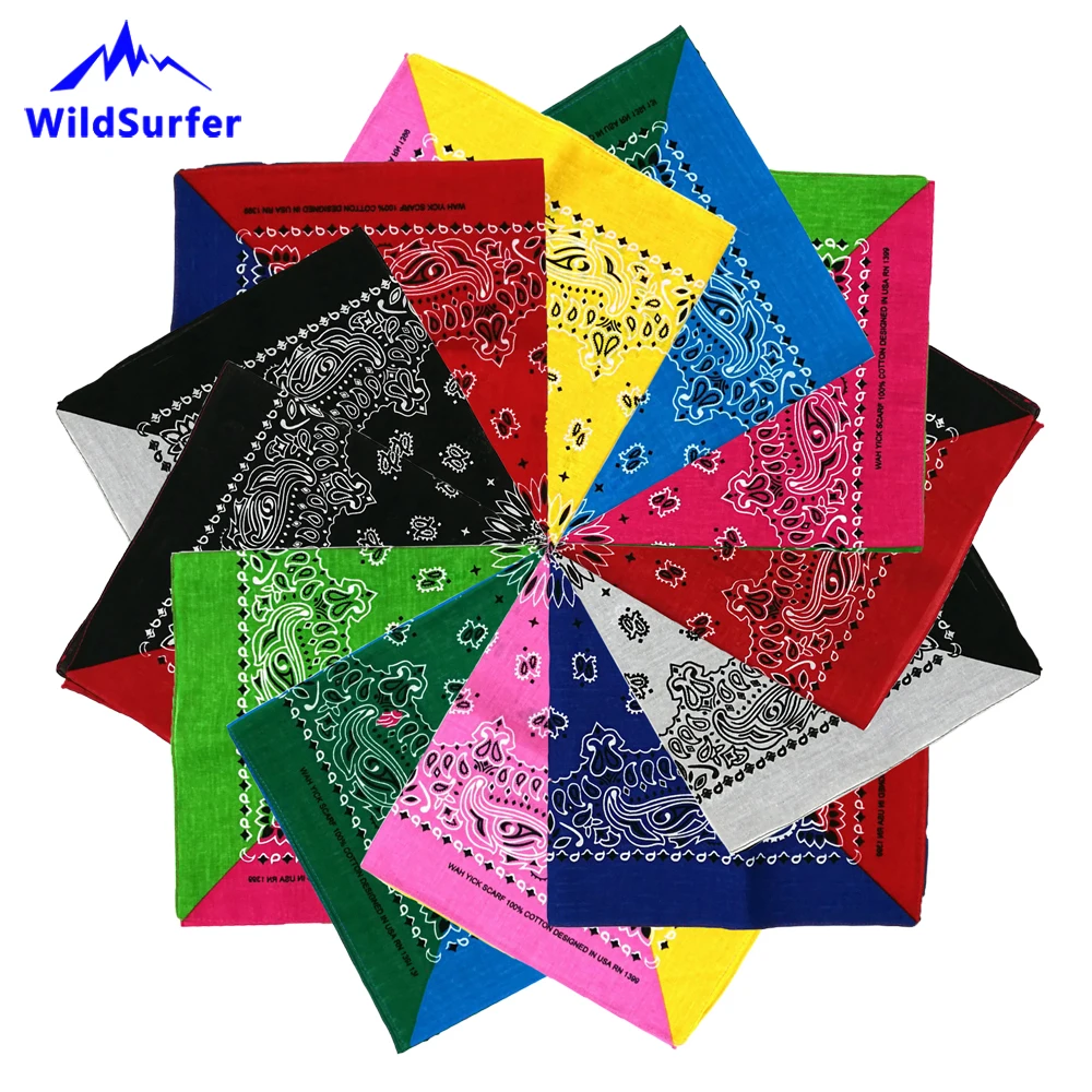 

WildSurfer Patchwork Bandana Men Bicycle Head Wrap Scarf Women Cotton Wristband Snood Balaclava Fishing Mask B-Boy Scarves FJ08