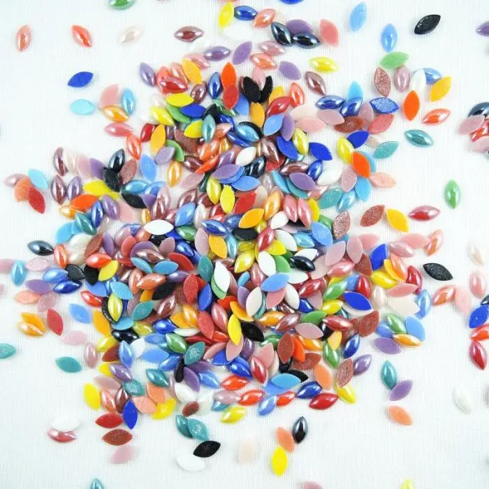 Mixed Colors 3mm 4mm 5mm 6mm Shiny Glass Half FlatBack Cabochons Beads Diy Jewelry Flat Back Nail Art Craft Scrapbooking HA-33 | Украшения