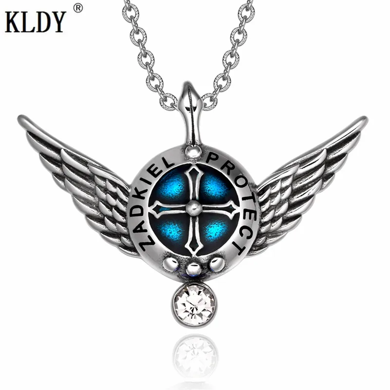 KLDY Best Friend белый кристалл кулон смелые уверенные Крылья Ангела амулет ожерелье