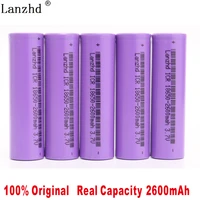 2019 new 100 original 3 7v 2600mah 26f rechargeable 18650 li ion battery real capacity icr18650 batteries 1pcs 9pcs