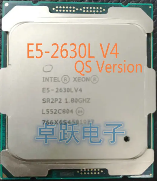Оригинальный процессор Intel Xeon E5-2630L V4 версия QS 1 80 ГГц 10 ядер 25M E5 2630L LGA2011-3 55 Вт