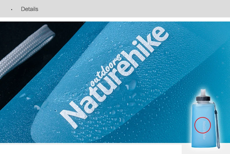 Naturehike 0.5L 0.75L Бутылки для воды ультралегкие складные силиконовые чашки открытый кемпинг Пеший Туризм Спортивная мягкая термос мешок для воды