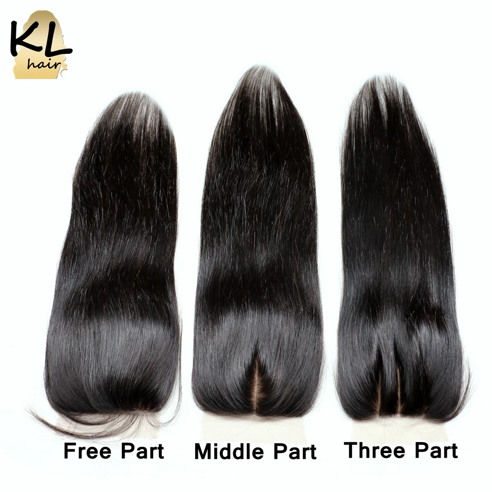 KL бразильский шелк основа закрытие прямые человеческие волосы remy 4x4 свободный