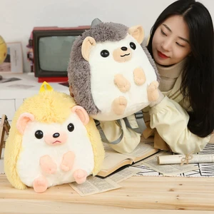 Рюкзак в виде животных, плюшевый, рюкзак с ежом, мягкая игрушка ежик, школьный рюкзак, подарок для маленькой девочки