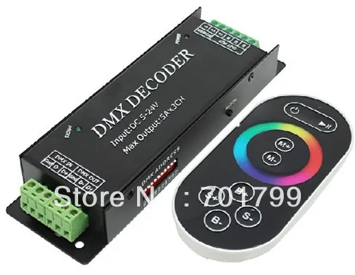 DMX100 DMX RF touch декодер постоянного напряжения Стандартный вход макс 5 А * канальный