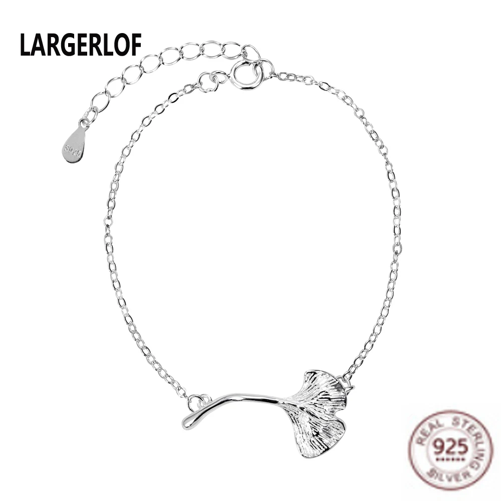 Largerlof стерлингового серебра 925 браслеты для девочек модные женские Для женщин