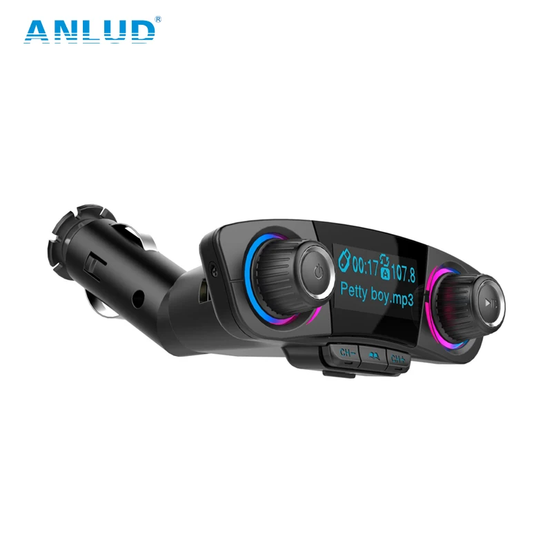 ANLUD FM передатчик Aux модулятор Bluetooth Handsfree Car Kit автомобильный аудио mp3 плеер с умным
