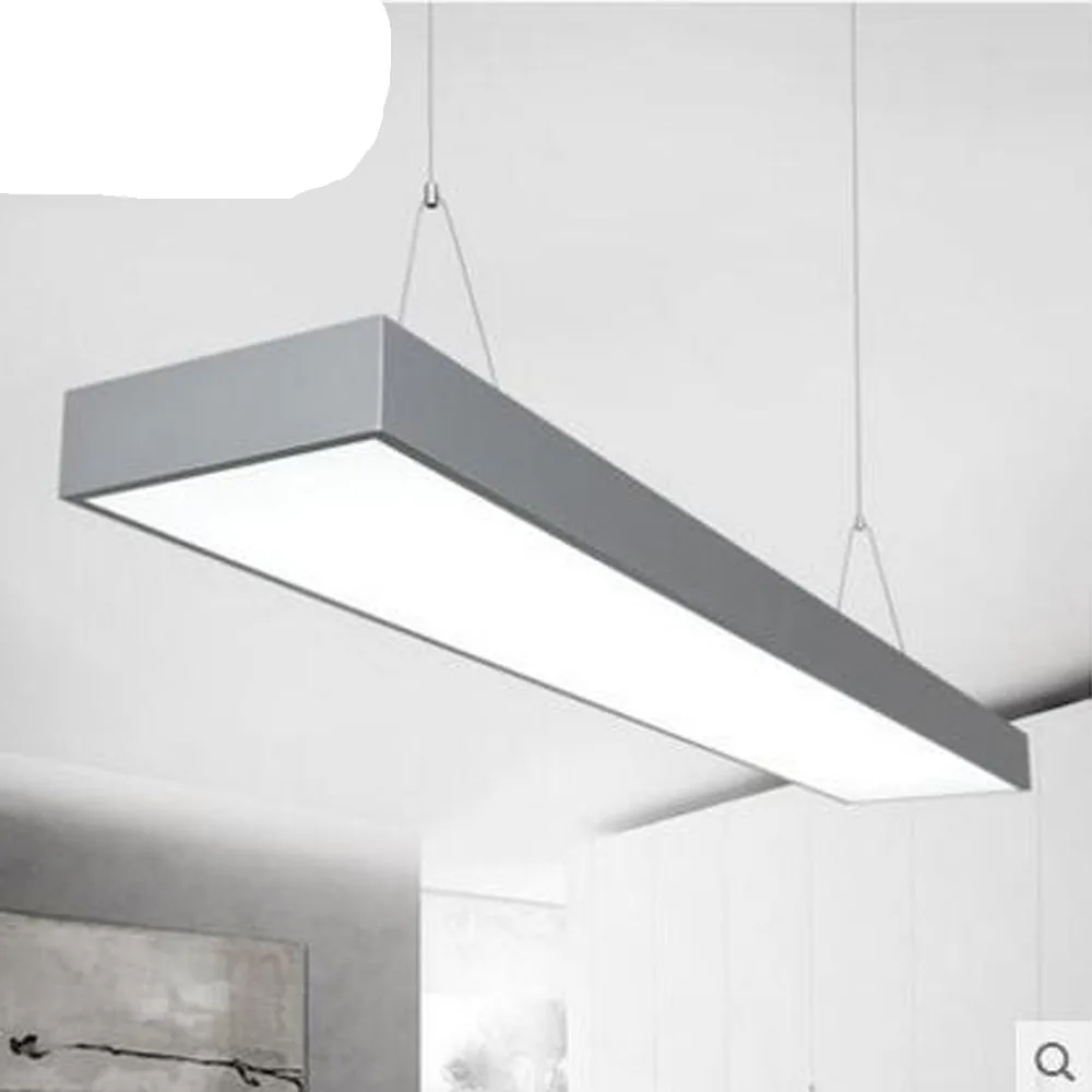 Офисные люстры светодиодные простые современные длинные светильники для офиса