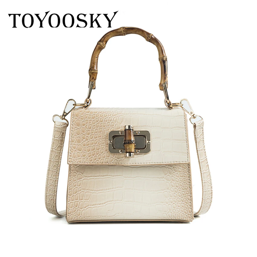 Новинка 2019 женские сумки TOYOOSKY из искусственной кожи через плечо с бамбуковыми