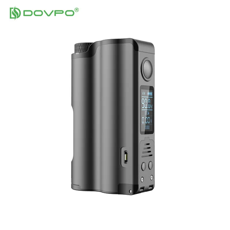 Оригинальный бокс мод DOVPO Topside 90 Вт Top Fill TC Squonk с большой бутылкой 10 мл и OLED экраном 0