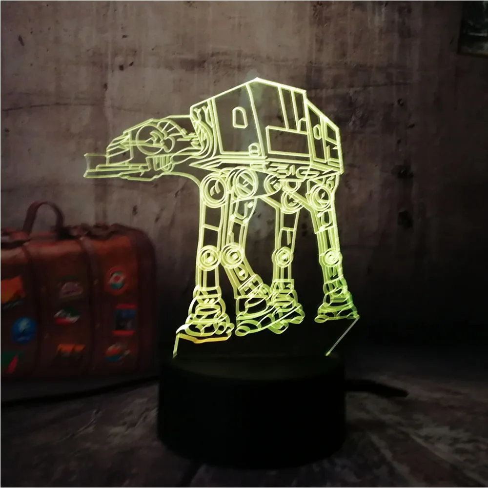 3D база Звездные войны вспышка лампа светодиодный RGB Ночник светильник для