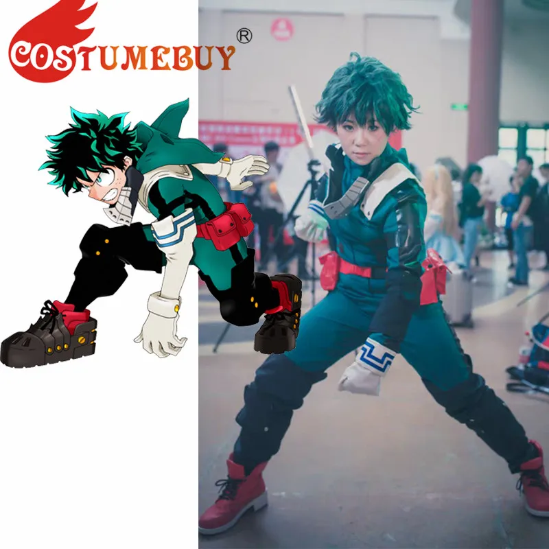 Костюм аниме Моя геройская Академия 3 Boku no Hero Akademia Косплей Izuku Midoriya Deku зеленый