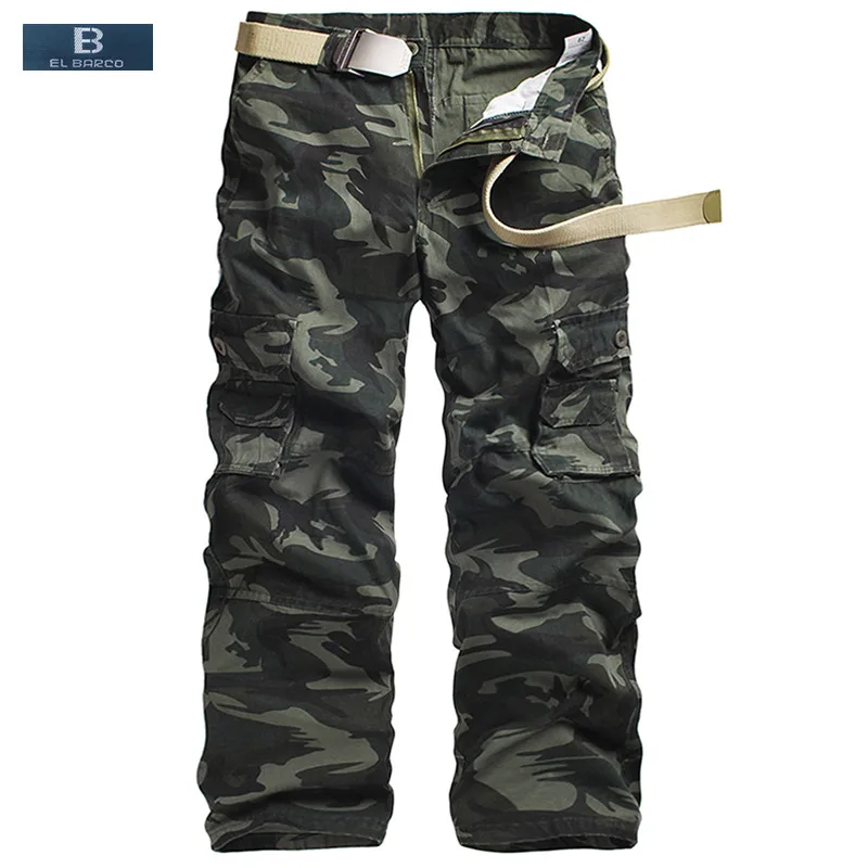 Брюки карго мужские [EL вышитые] хлопковые повседневные брюки в стиле милитари