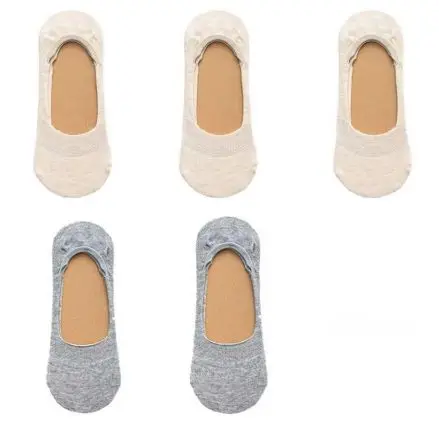 5 pairs 5 пар/лот новые женские носки сплошной цвет невидимые женские короткие носки летние тонкие нескользящие носки-башмачки для девочек TJ233 - Цвет: 5 pairs