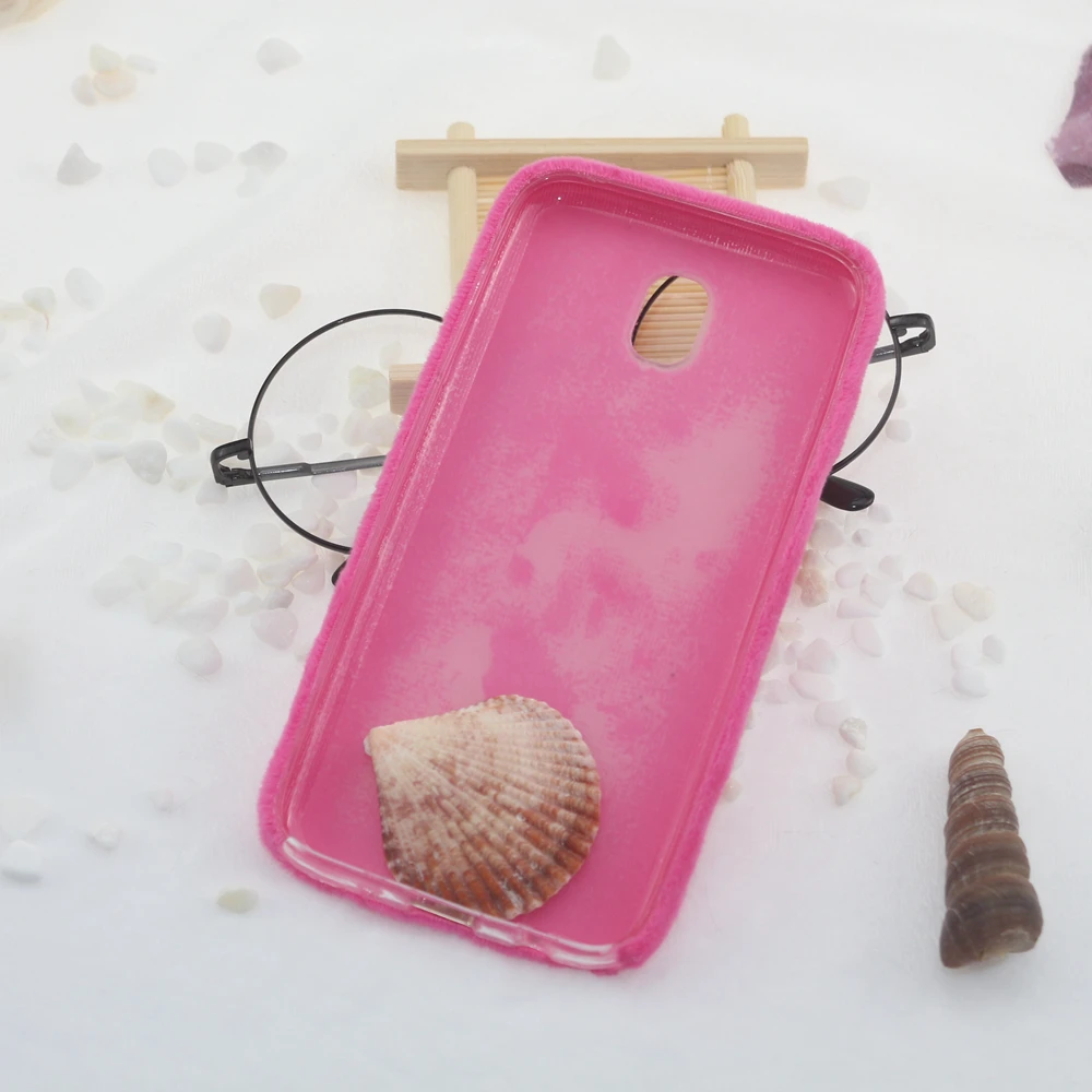 Fluffy Rabbit Hair Fur Phone Case For Samsung Galaxy S9 S8 Plus S6 S7 edge A3 A5 A7 2017 J3 J5 J7 A6 2018 Cover |