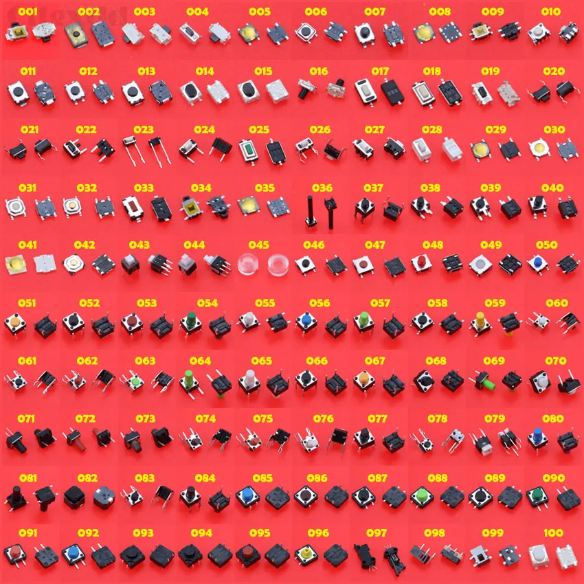 Cltgxdd 100 модели смешанных микро кнопок тактовый переключатель сброс мини листовой