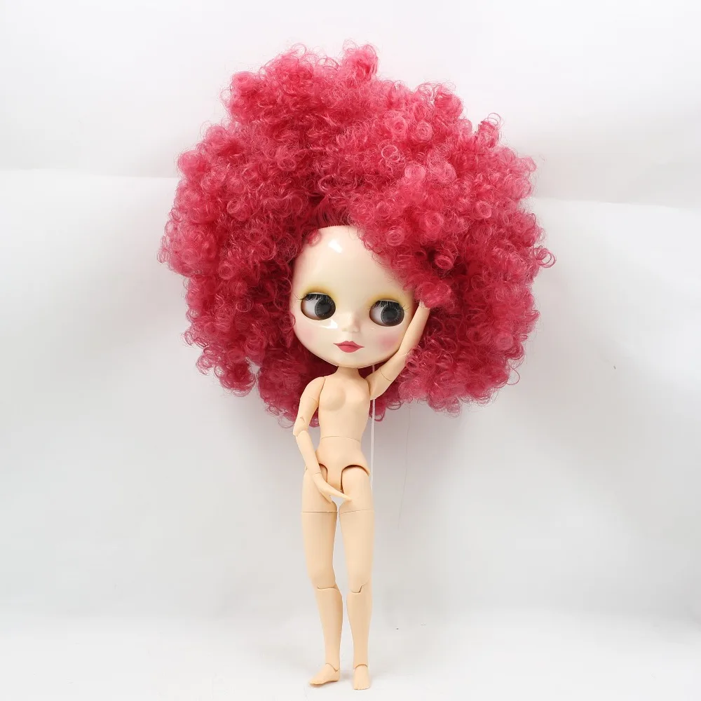Ледяной DBS Blyth кукольные 1/6 bjd шарнирное тело афро волос Розовый Вьющиеся Волосы
