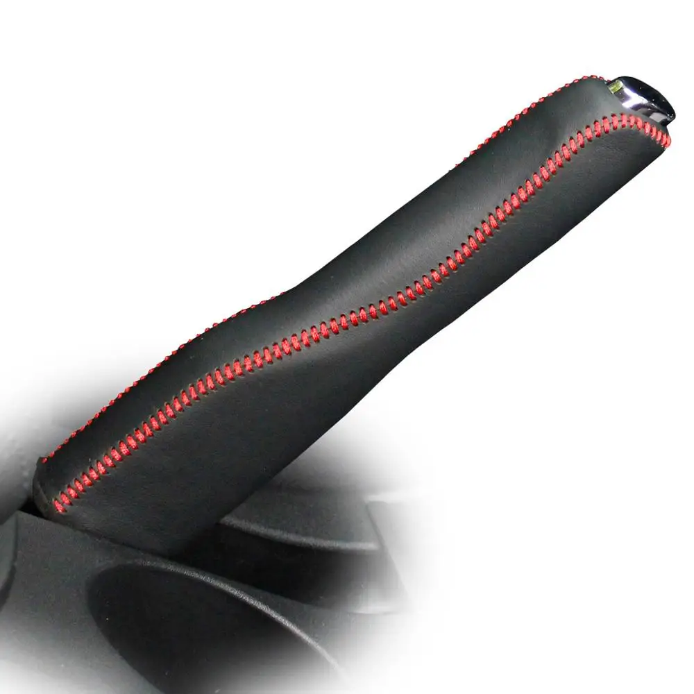 Handbrake Cover Red PONSNY рулевое/Шестерни/стояночного тормоза чехлы из натуральной кожи чехол для Citroen C4 C-QUATRE 2012- авто ручной работы крышка - Название цвета: Handbrake Cover Red