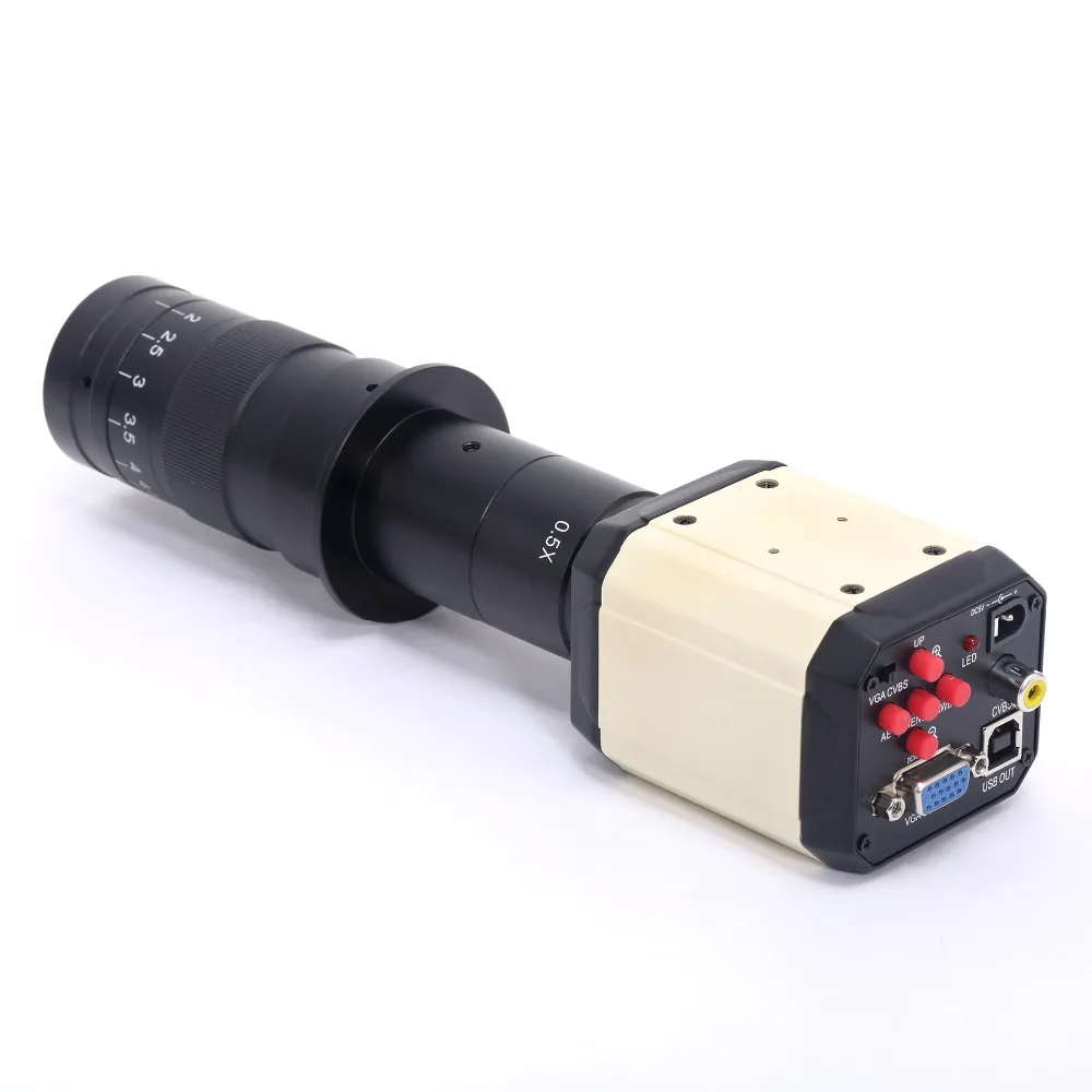 2mp HD VGA CVBS ТВ USB промышленность видео микроскоп Камера 180x C-Mount Стекло объектива |