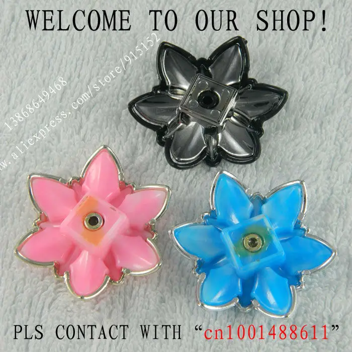 Бесплатная доставка 44 мм большой пластиковый цветок смешанный женский 50 шт./лот