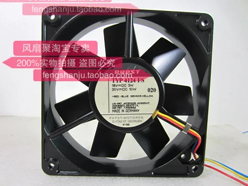 Оригинальный papst TYP 4124 FS 18V 30V 12CM12025 120*120*25 мм цельнометаллический вентилятор для