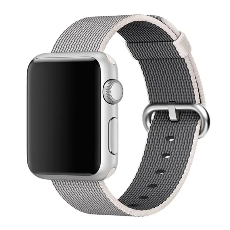 Ремешок нейлоновый Плетеный для Apple Watch Band 44 мм 40 iwatch band 42 38 браслет наручных часов