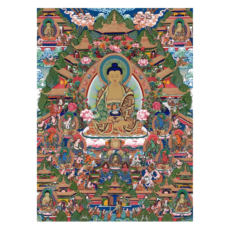 

Thangka decorative painting home bedroom spray painting posters pictures Tibetan Tibetan Thangka canvas