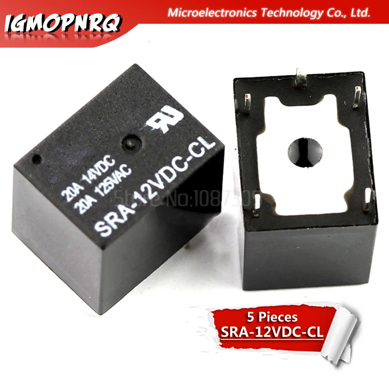 5 шт. реле SRA-12VDC-CL SRA-12VDC SRA-12V SRA-12 5 контактов 12 В постоянного тока Высокое качество T74