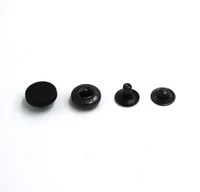 new snap buttons 30setslot flat black high quality10mm 12mm15mm17mm20mm snap fastenerspopper press stud sewing button