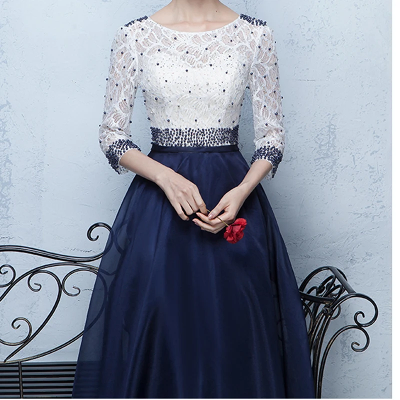 DongCMY Новые Длинные вечерние платья украшенные бисером Robe De Soiree Vestidos Выходные