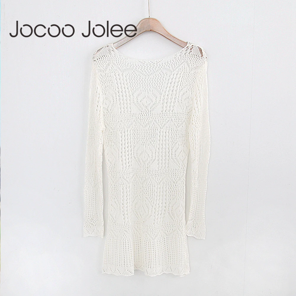 Сексуальное женское платье Jocoo Jolee с глубоким v-образным вырезом и длинными