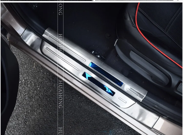 Vtear для hyundai Elantra, автомобильный порог, педали, покрытие, против царапин, грязная защита, накладка, бампер, авто-Стайлинг, аксессуары, украшение