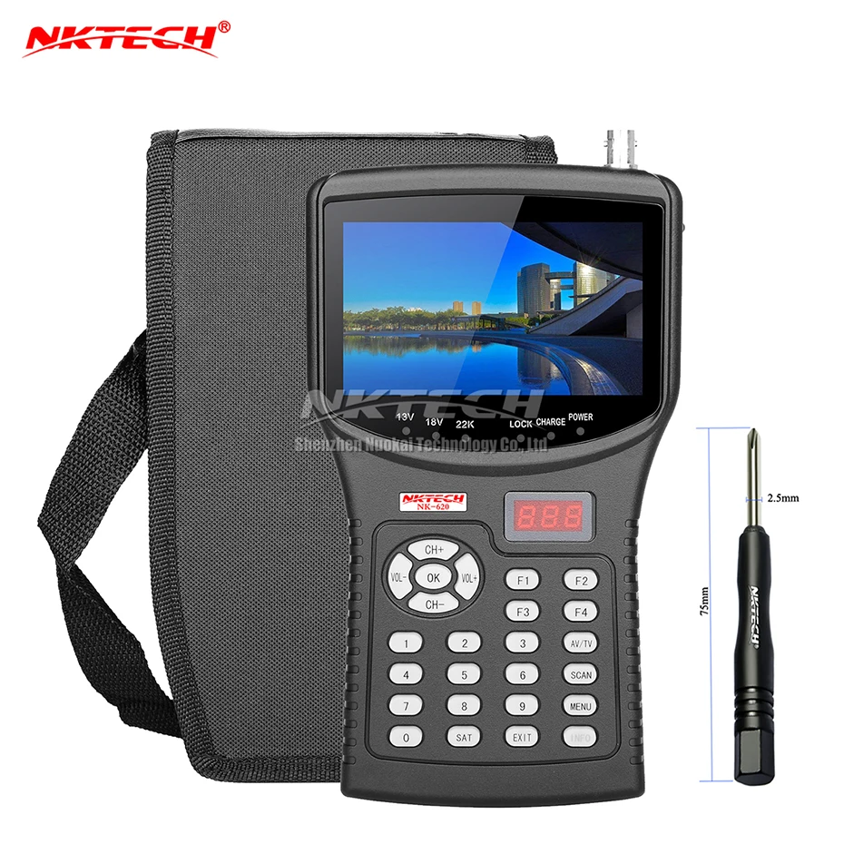 NKTECH HD цифровое спутниковое устройство поиска ТВ-сигнала метр NK-620 CC ТВ камера тестер AHD ТВ I CVI аналоговый видео монитор 4," TFT lcd MPEG4