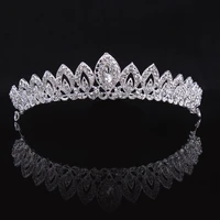 kmvexo gorgeous crystal alloy heart bridal tiaras crowns rhinestone pageant prom diadem crown wedding hair accessories