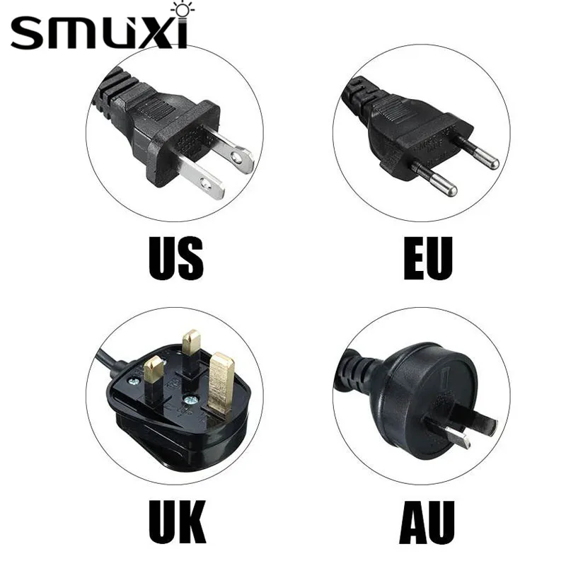 Smuxi 1/1. 2/1. 8/2M шнур основание светильника гималайские солевые лампы Электрический Мощность с вкл/выкл переключатель US/EU/UK/AU разъем черный/белый