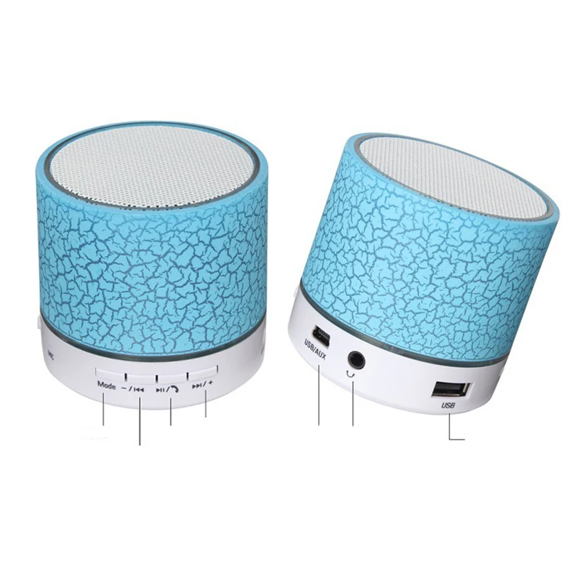 A9 мини портативный Bluetooth динамик беспроводной громкий светодиодный TF USB колонка