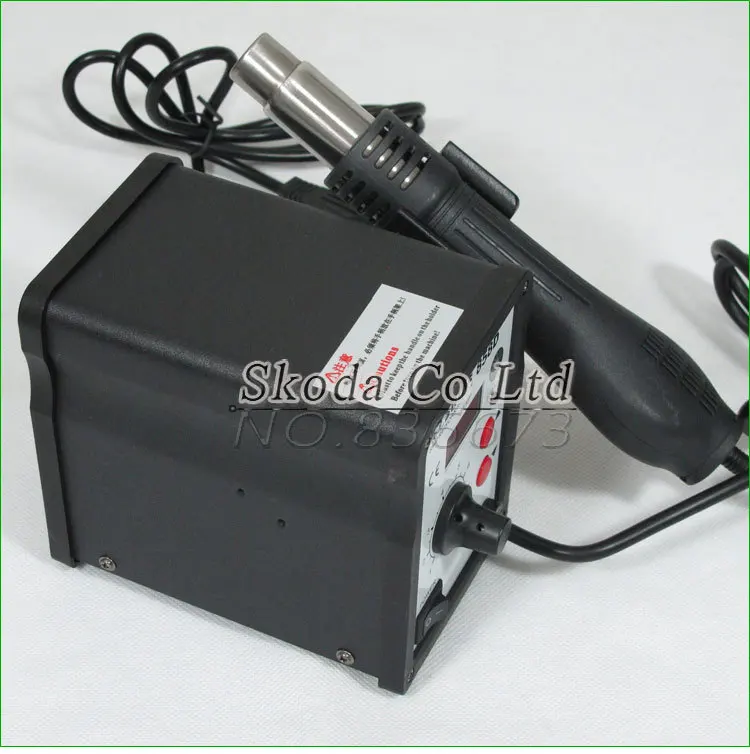 SAIKE 858D паяльная станция с горячим воздухом цифровой дисплей для BGA SMD + 4 шт. насадки