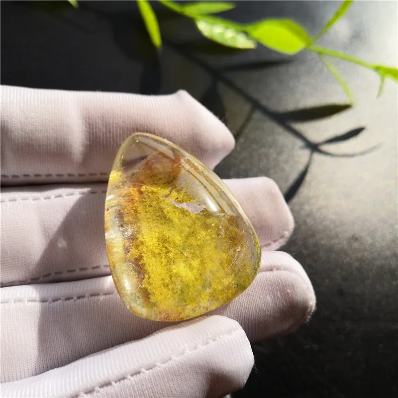 

Natural Stones Chorite-CrystalsYellow Ghost Crystal Mineral Specimen Rocks Garden Quartz Collection 17g