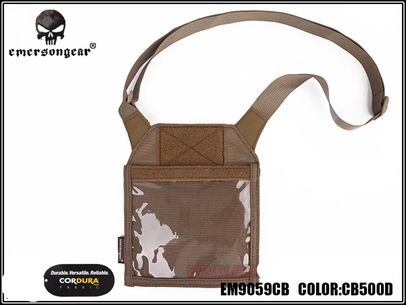 Emersongear армейский веер тактический Чехол для ID карты патч шейный ремешок и органайзер для кредитных карт ID держатель для карт подлинный US multicam - Цвет: CB
