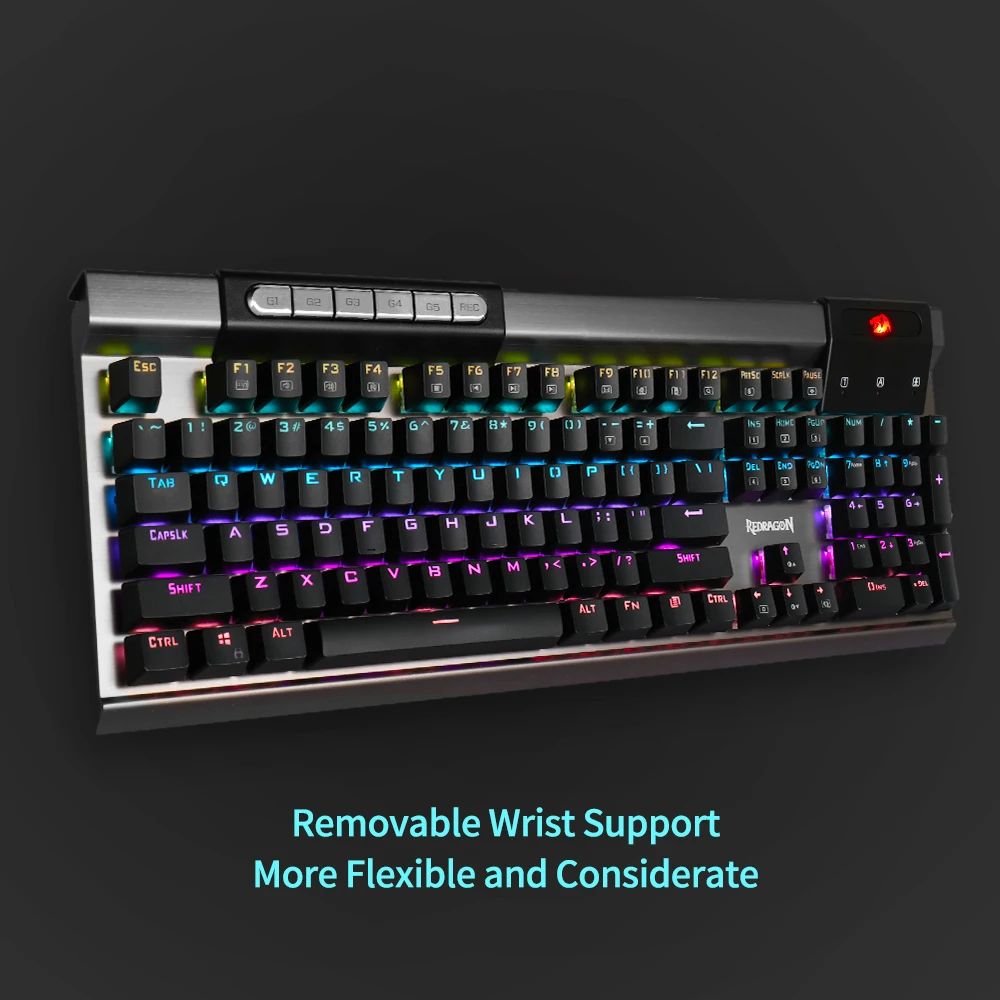 Redragon K563 SURYA RGB светодиодный механическая клавиатура с подсветкой 104 клавиши анти