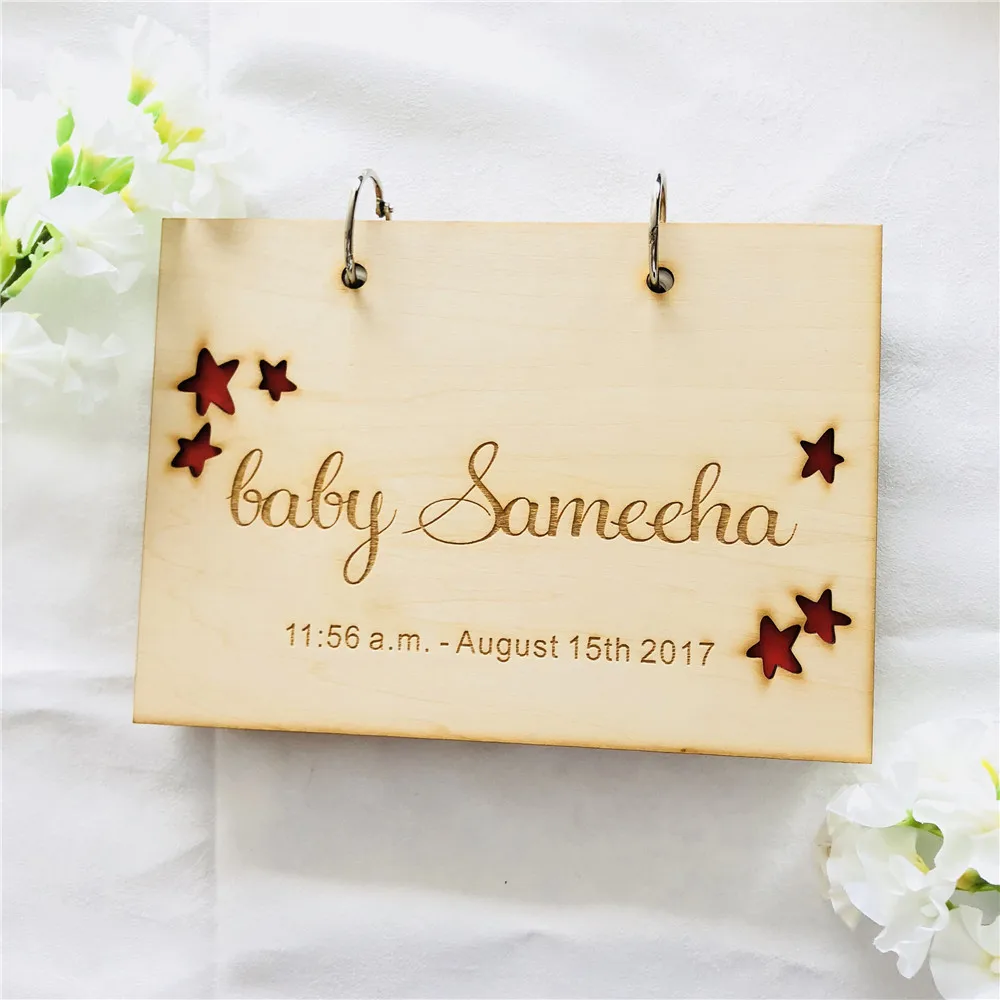 Детские книги для журнала книги Baby Shower подарок для мамы детские книги памяти Беременность журнал индивидуальный деревянный Гостевая книга