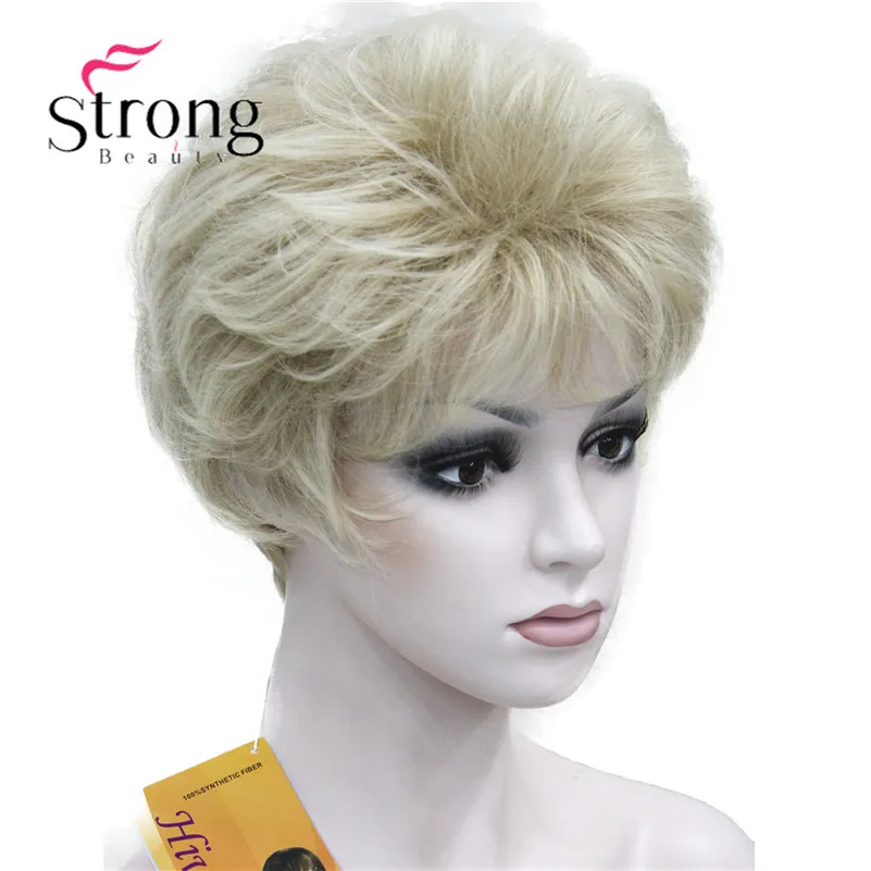 StrongBeauty женский короткий синтетический парик из натуральных волос, светильник, парик из коричневых волос