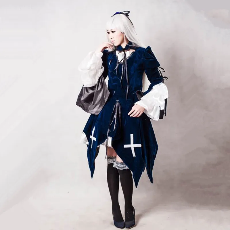 Suigintou cosplay costumes Japanese anime Rozen maiden clothing Masquerade/Mardi Gras/Carnival costumes|cosplay costume|halloween costumehalloween free shipping |