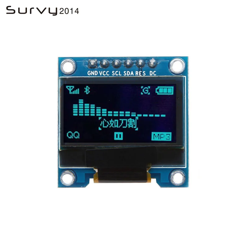 Белый синий цвет 0 96 дюймов 128X64 OLED дисплей модуль желтый для Arduino SPI