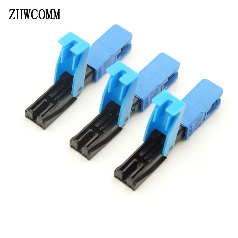 High quality 100PCS SC UPC Fiber Optic Fast Connector FTTH Embedded SM optic quick connector Free Shipping |