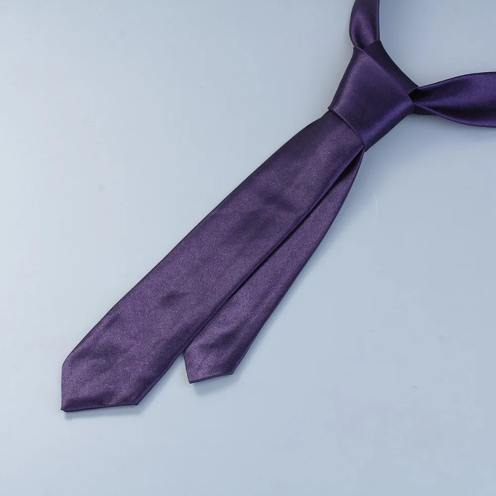 Men's Solid Color Slim Tie Polyester Skinny Necktie Wedding Business Fashion Neck Black Blue 146cm(57 4/8) x 5cm(2&quot) 1 Pcs |